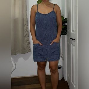 Amuse Society Striped Button Down Mini Dress